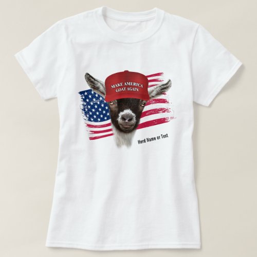 Make America GOAT Again Cute Pygmy Goat T_Shirt