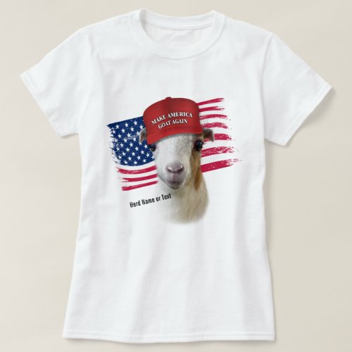 Make America GOAT Again LaMancha Kid Goat T_Shirt