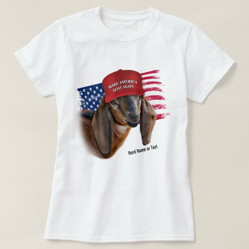 Make America GOAT Again Nubian Kid Goat T_Shirt