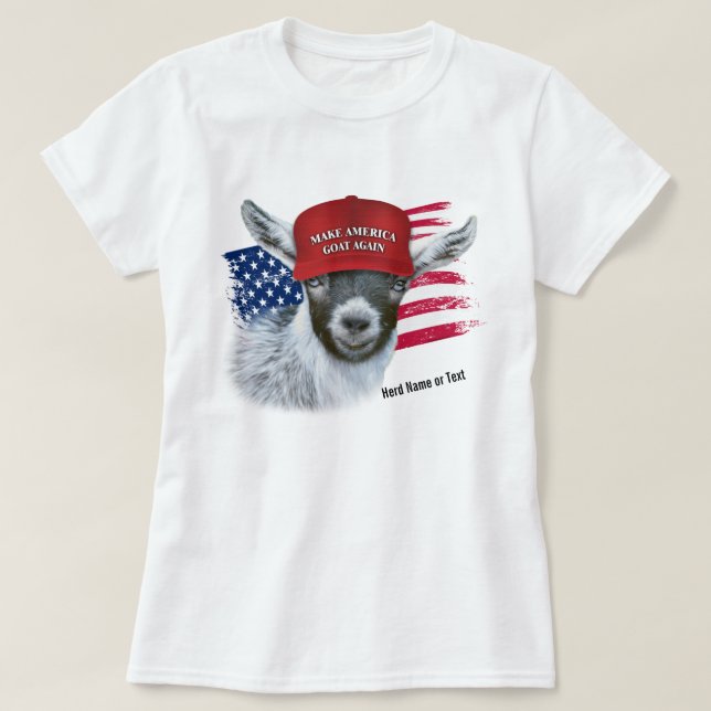 Make America GOAT Again Pygmy Goat T-Shirt (Design Front)