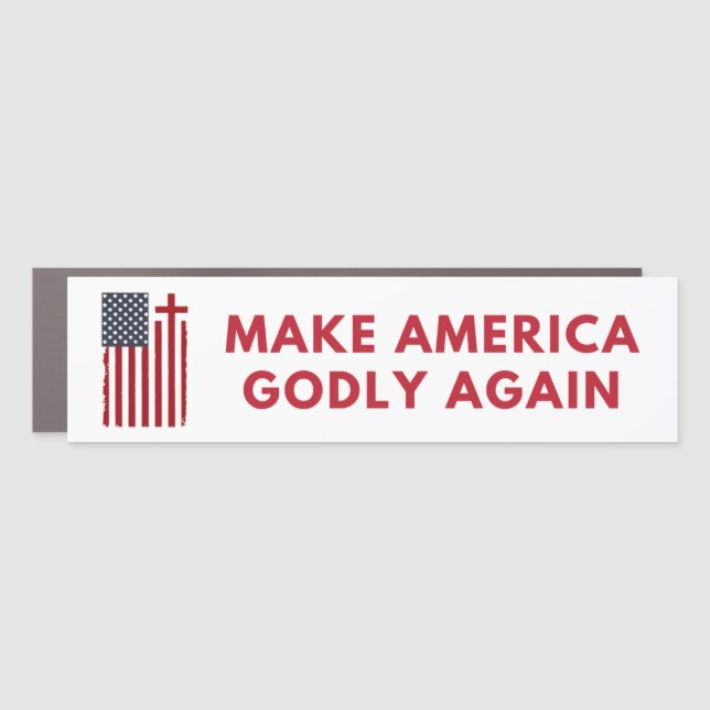 Make America Godly Again Bumper Sticker Car Magnet (Front)