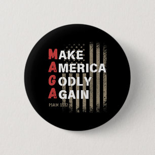 Make America Godly Again Psalm 33 Button