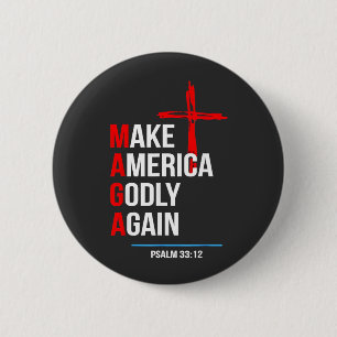 Make America Godly Again Trump Inaguration Maga  Button
