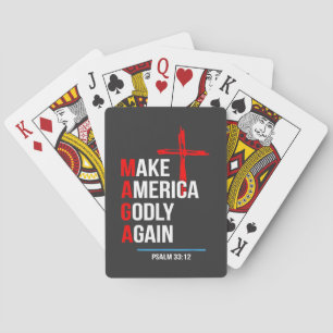 Make America Godly Again Trump Inaguration Maga  Poker Cards