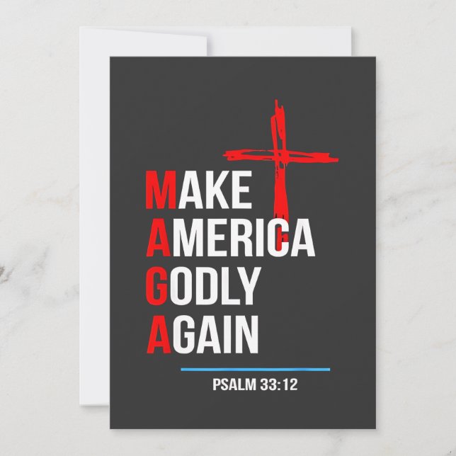 Make America Godly Again Trump Inaguration Maga  Thank You Card (Front)