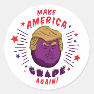 Make America Grape Again! Classic Round Sticker