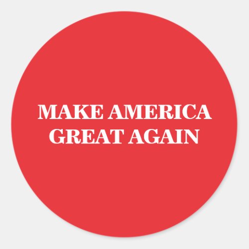 Make America Great Again Donald Trump Slogan Classic Round Sticker