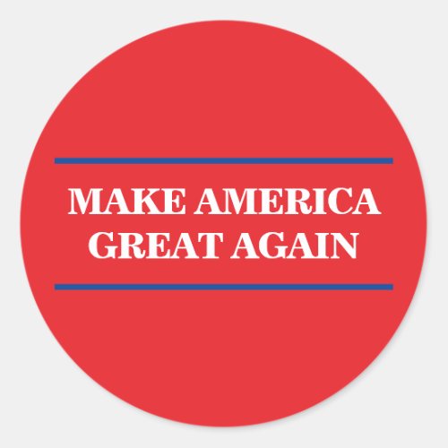 Make America Great Again Donald Trump Slogan Classic Round Sticker