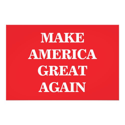 Make America Great Again Donald Trump Slogan Photo Print