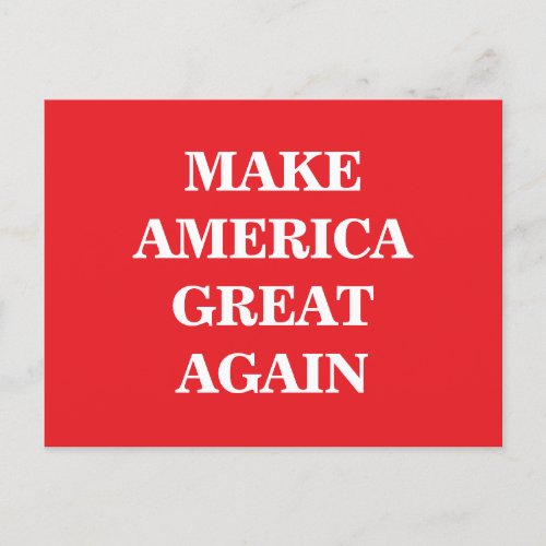 Make America Great Again Donald Trump Slogan Postcard