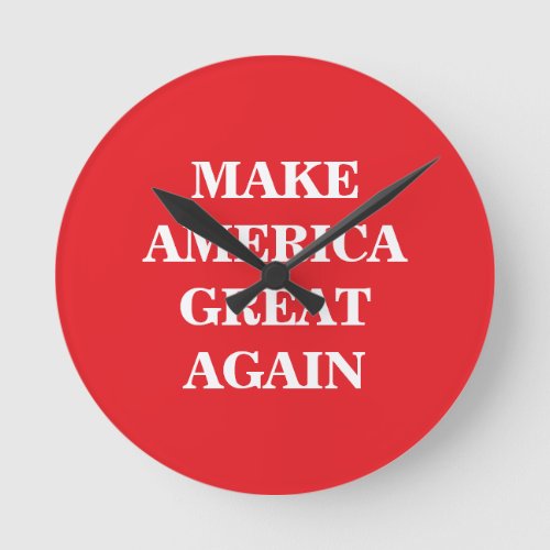 Make America Great Again Donald Trump Slogan Round Clock