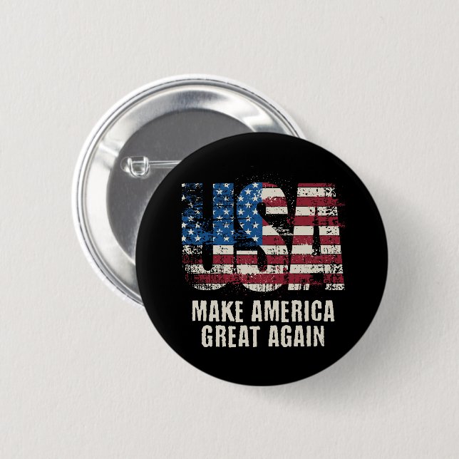 Make America Great Again Sticker Button (Front & Back)