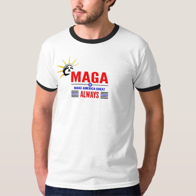 Make America Great ALWAYS - Ringer T-Shirt (Front)