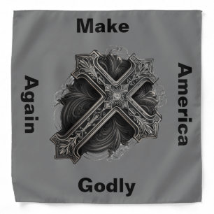 Make America Great and Godly Again Cross Bandana