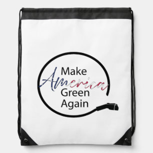 Make America Green Again Electric Vehicle Charger Drawstring Bag