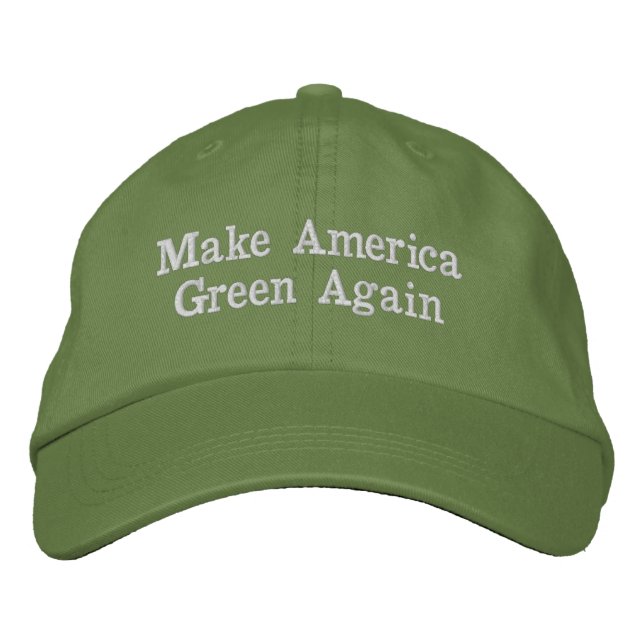 Make America Green Again Embroidered Baseball Cap (Front)