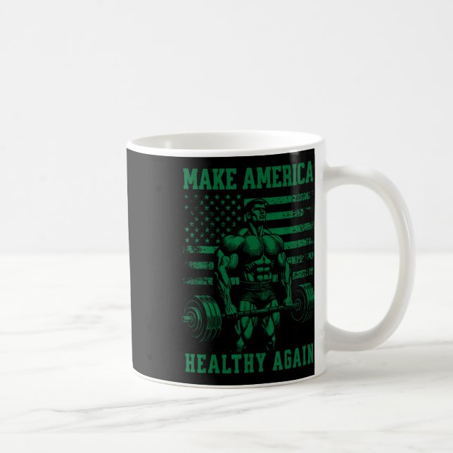 Make America Healthy Again Kennedy Trump Weightlif Coffee Mug (Right)