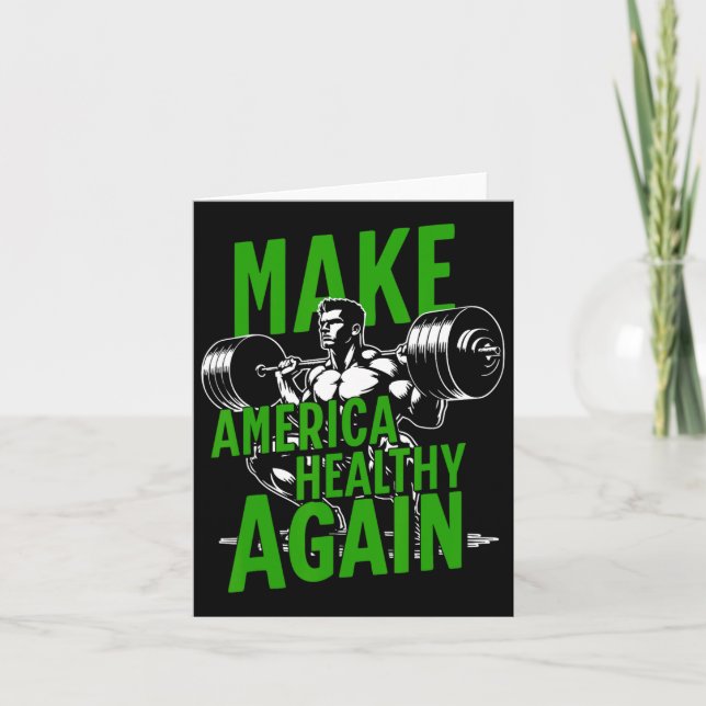 Make America Healthy Again Weightlifting Gym Fitne Card (Front)