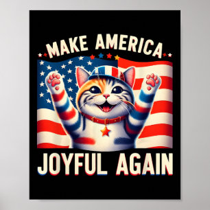 Make America Joyful Again Cat Ladies Kamala Harris Poster