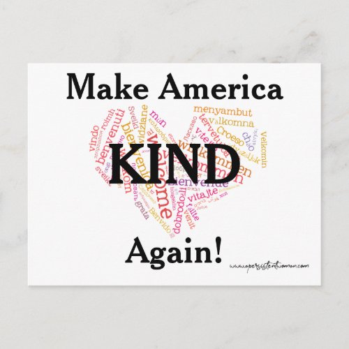 Make America KIND again Anti_trump Postcard