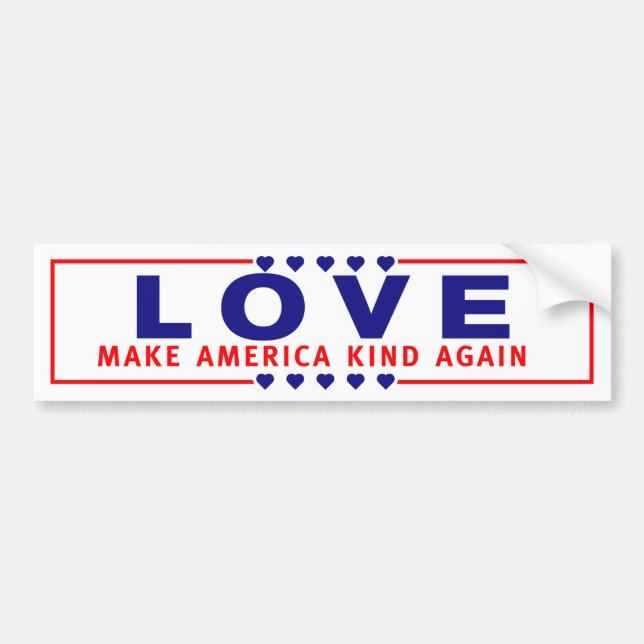 Make America Kind Again Bumper Sticker (Front)