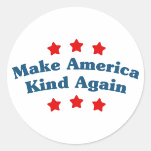 Make America Kind Again Classic Round Sticker
