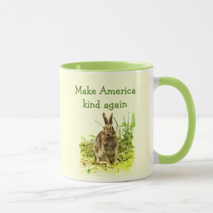 Make America Kind Again Cute Bunny Rabbit Mug