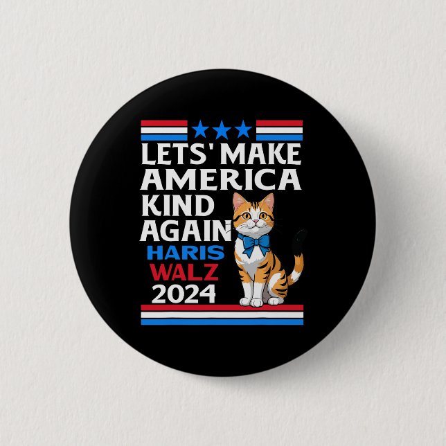 Make America Kind Again Kamala Harris Tim Wheimer  Button (Front)