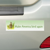 Make America Kind Again Rabbit Bumper Sticker (On Car)