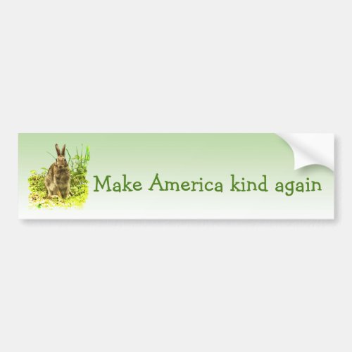 Make America Kind Again Rabbit Bumper Sticker