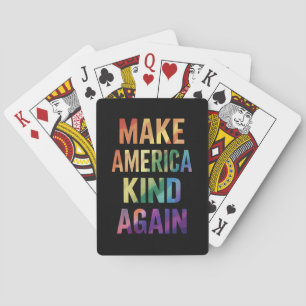 Make America Kind Again Rainbow LGBTQ Gay  Poker Cards