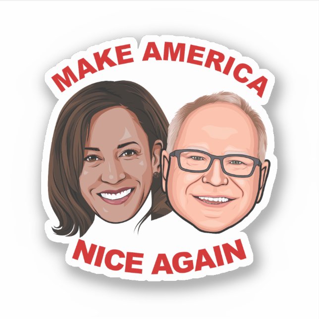 Make America Nice Again Sticker (Front)