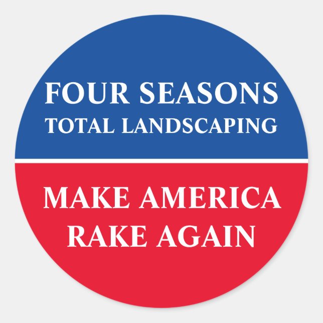 Make America Rake Again Classic Round Sticker (Front)