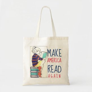 Make America Read Again Literacy Tote Bag