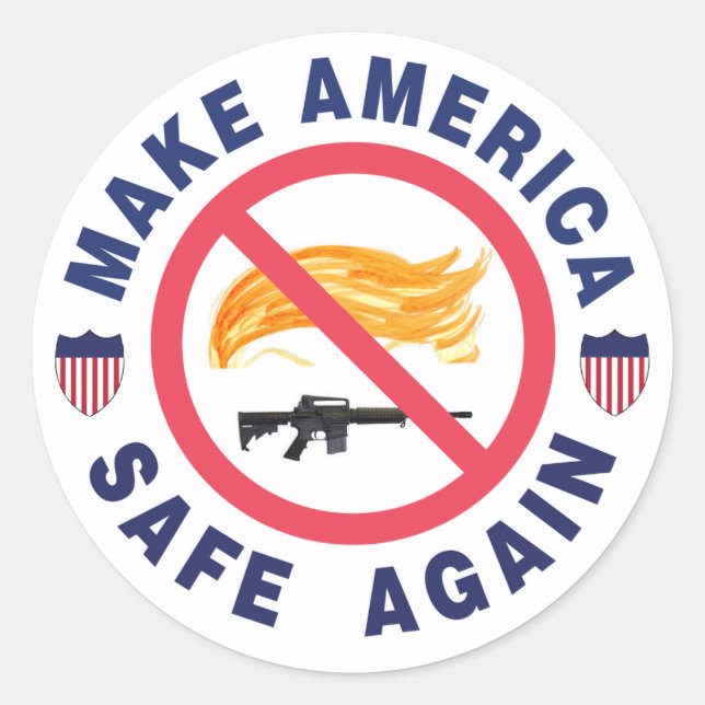 Make America Safe Again Classic Round Sticker (Front)