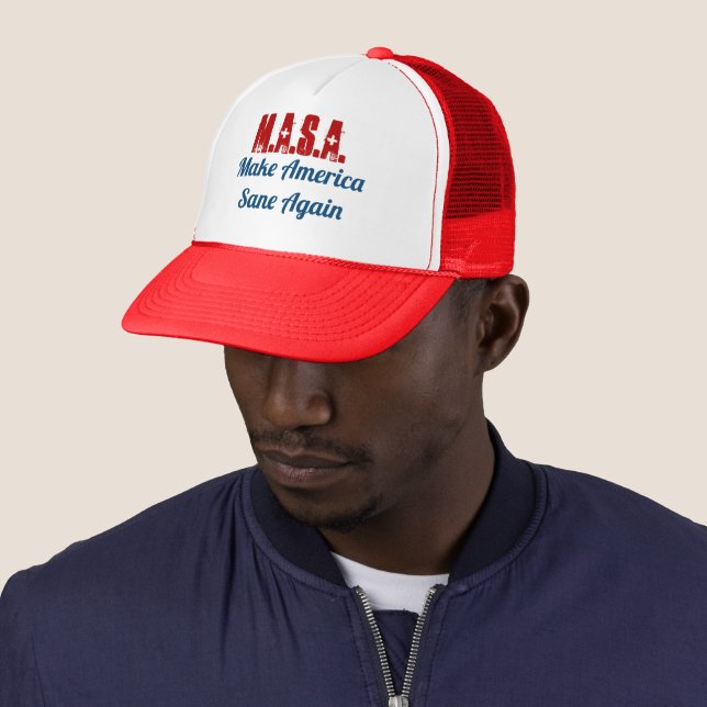 Make America Sane Again  MASA Trucker Hat (In Situ)