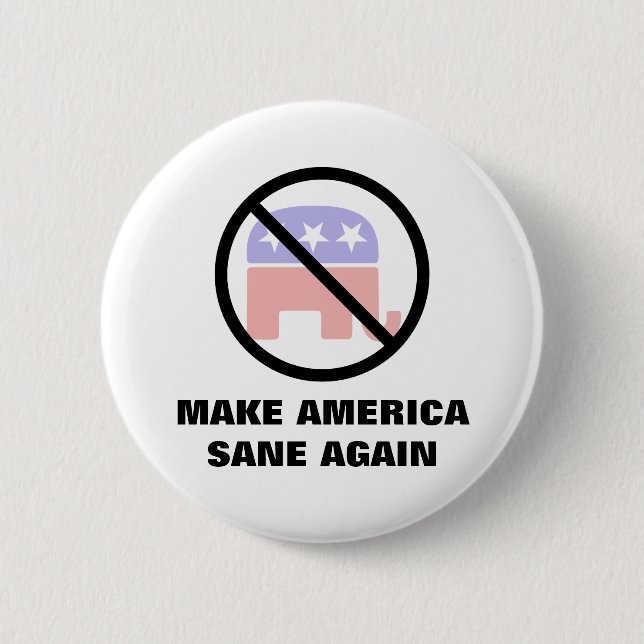 Make America Sane Again Pinback Button (Front)