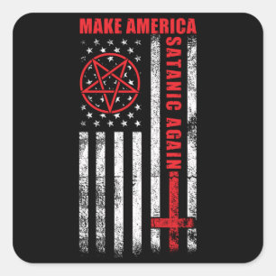 Make America Satanic Again Square Sticker