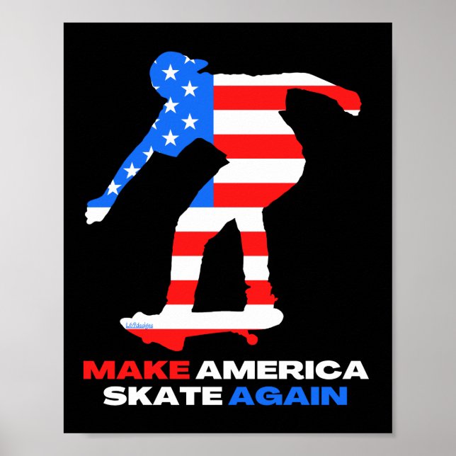 MAKE AMERICA SKATE AGAIN 50-50grind edition Poster (Front)
