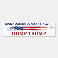 Make America Smart Again Dump Trump Bumper Sticker