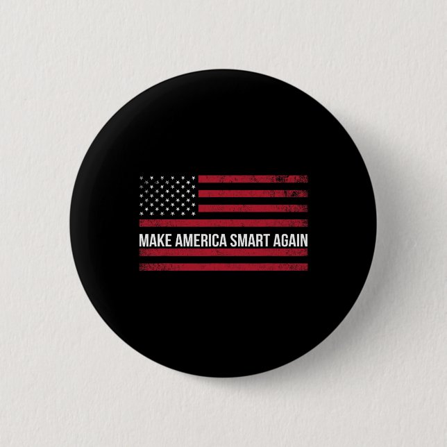 Make America Smart Again Science March Earth Day T Button (Front)