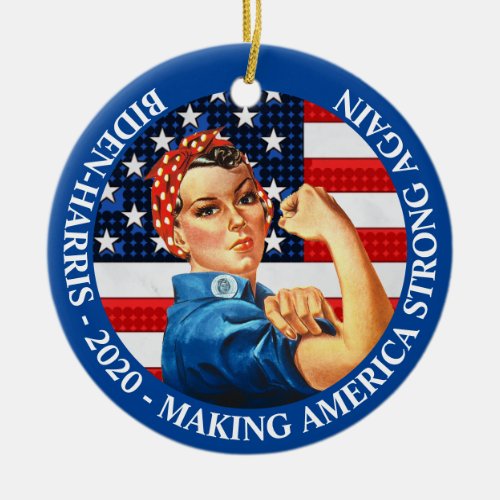 Make America Strong Again Biden Harris 2020 Ceramic Ornament