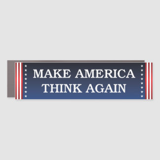 Make America Think Again - Anti-Trump Biden Bumper Car Magnet