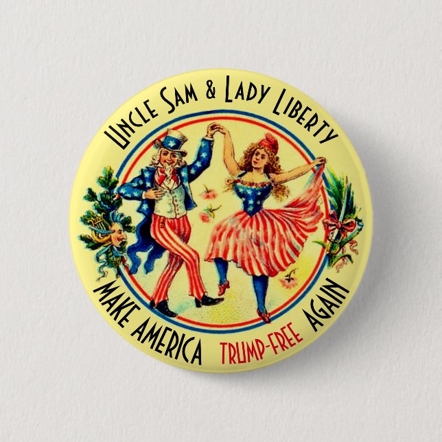 MAKE AMERICA trump-free AGAIN Button (Front)