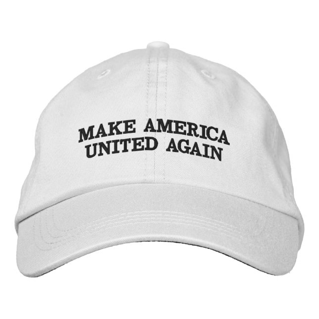 MAKE AMERICA UNITED AGAIN EMBROIDERED BASEBALL CAP (Front)