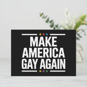 Make American Gay Again Funny Gay Pride Month Invitation
