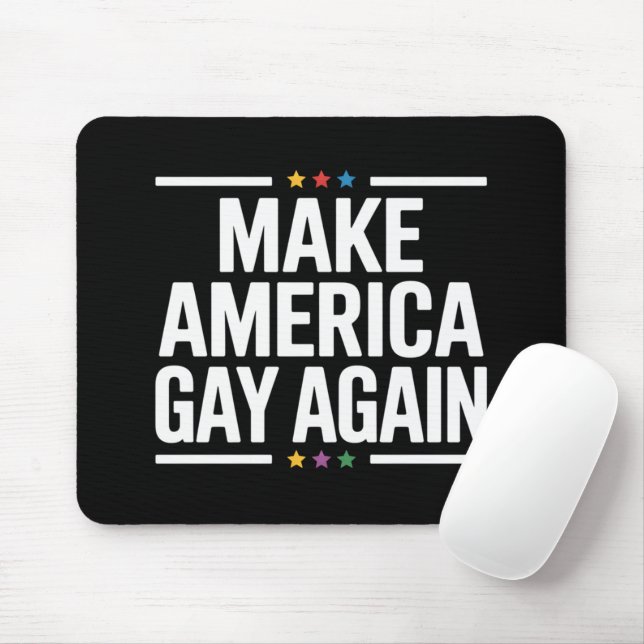 Make American Gay Again Funny Gay Pride Month Mouse Pad (With Mouse)