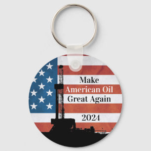 Make American Oil Great Again Dated Keychain