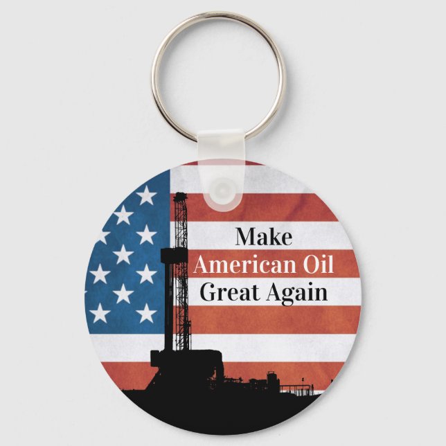 Make American Oil Great Again Dated Keychain (Front)