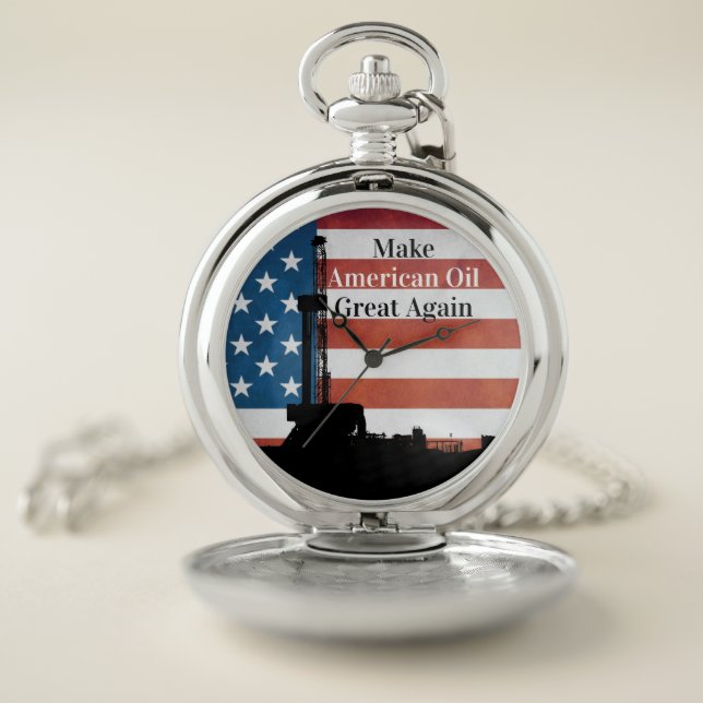 Make American Oil Great Again Pocket Watch (Inside)